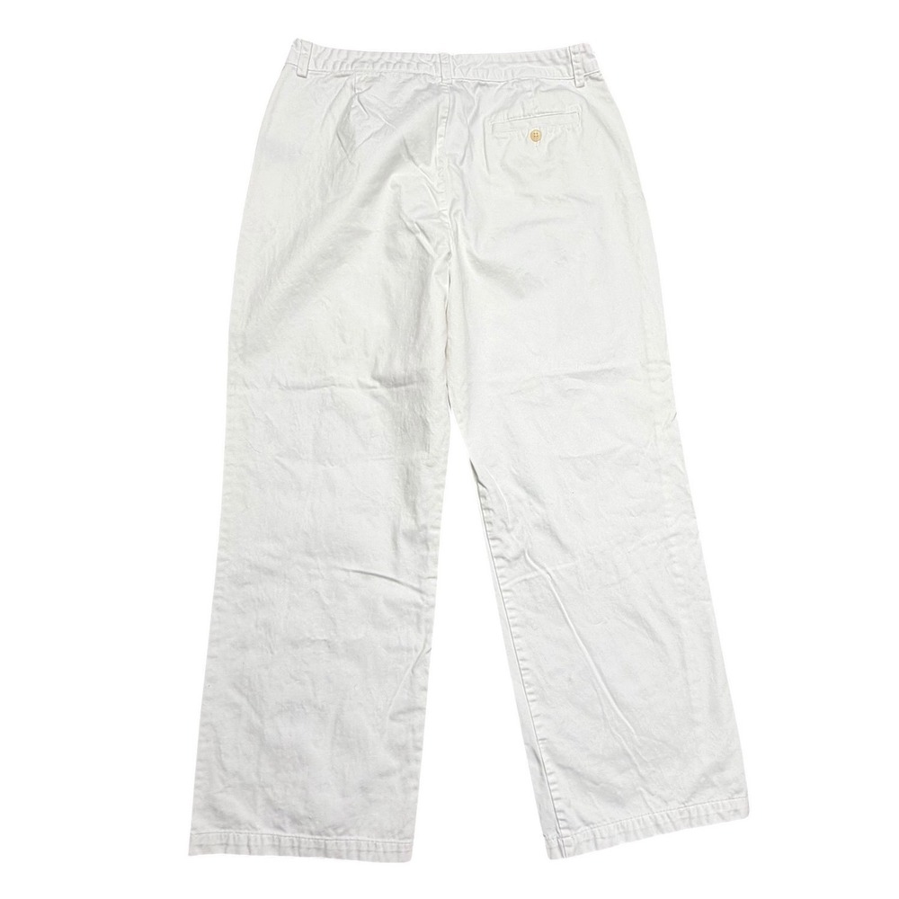 Lauren Ralph Lauren White Wide Leg Cotton Pants Womens 16 - Picture 2 of 9